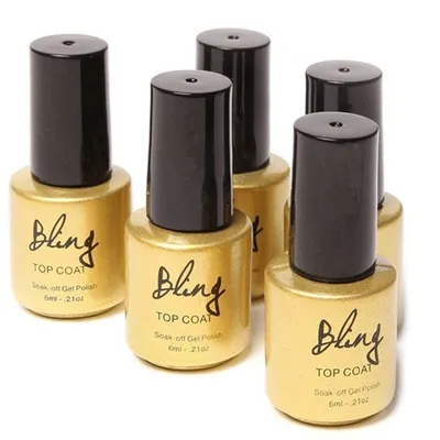 Bling Top Coat Soak-off Gel Polish (Top coat bez warstwy dyspersyjnej)