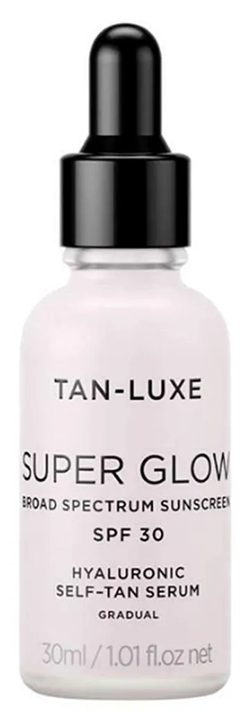 Tan-Luxe Super Glow SPF 30 Hyaluronic Self-Tan Serum (Serum samoopalające z kwasem hialuronowym)