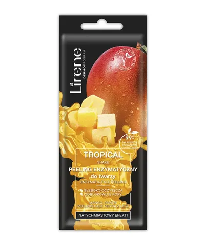 Lirene Dermoprogram Tropical Shake, Peeling enzymatyczny do twarzy