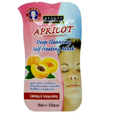 Beauty Formulas Apricot, Deep Cleansing Self Heating Mask (Morelowa rozgrzewająca maseczka oczyszczająca)