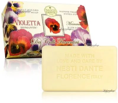 Nesti Dante Dei Colli Fiorentini, Violett Romantic  Natural Soap (Naturalne mydło toaletowe `Romantyczny bratek`)