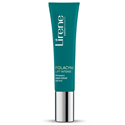Lirene Dermoprogram Folacyna Lift Intense, Liftingujący krem-serum pod oczy  60-70+ `Kwas foliowy + śnieżna alga, bio-kofeina`