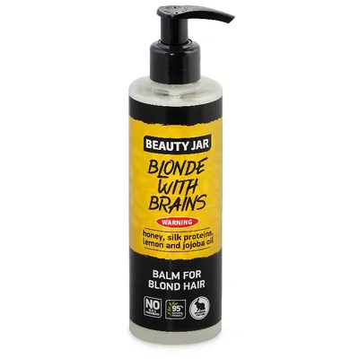 Beauty Jar Blonde with Brains, Balm for Blond Hair with Honey, Silk Proteins, Lemon and Jojoba Oil (Balsam do włosów blond z miodem, proteinami, olejem cytrynowym i jojoba)