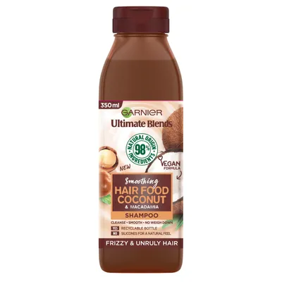Garnier Ultimate Blends, Hair Food, Coconut Shampoo for Frizzy Hair (Szampon do włosów kręconych `Kokos`)