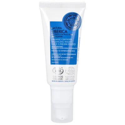 Natura Siberica Balancing Night Face Cream-Fluid (Krem - fluid do twarzy na noc balansujący do skóry mieszanej i tłustej)