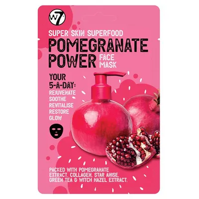 W7 Super Skin Superfood Face Mask Pomegranate Power (Maska z owocem granatu)
