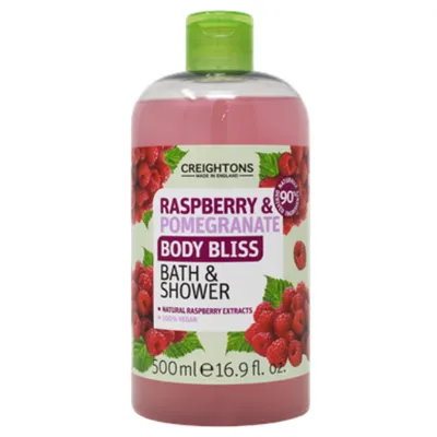 Creightons Body Bliss, Raspberry & Pomegranate Bath & Shower Gel (Żel pod prysznic i do kąpieli `Malina i granat`)