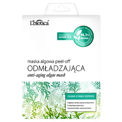 L'biotica Maska algowa peel-off odmładzająca `Puder z perły ostrygi`
