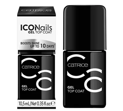 Catrice ICOnails, Gel Top Coat (Żelowy lakier nawierzchniowy)