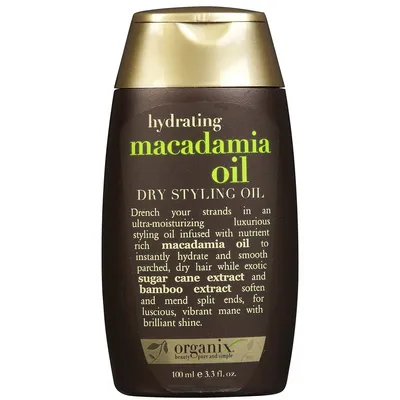 Organix Macadamia Oil, Dry Styling Oil (Suchy olejek makadamia do stylizacji włosów)