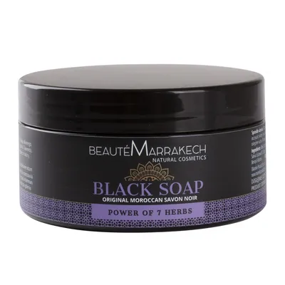 Beaute Marrakech Black Soap Original Moroccan Savon Noir Power Of 7 Herbs (Naturalne czarne mydło oliwne `7 ziół`)