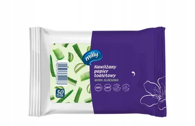 Milly Woda aloesowa, Nawilżany papier toaletowy