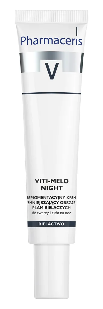 Pharmaceris V, Viti - Melo Night, Repigmentacyjny krem zmniejszający obszar plam bielaczych do twarzy i ciała na noc