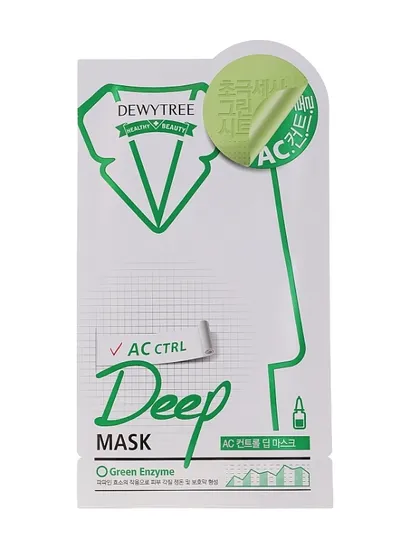 Dewytree AC Control Deep Mask (Zielona maska z mikrofibry z ekstraktem z mięty pieprzowej)