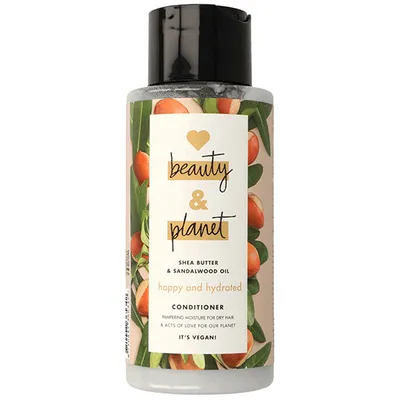 Love Beauty and Planet Happy & Hydrated, Shea Butter & Sandwood Oil Conditioner (Odżywka do włosów suchych z masłem shea i olejkiem z drzewa sandałowego)