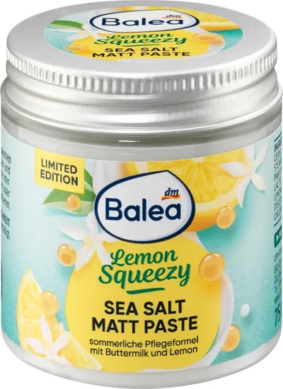 Balea Lemon Squeezy, Sea Salt Matt Paste (Pasta do stylizacji)
