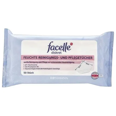 Facelle Diskret, Feuchte Reinigungs- und Pflegetucher (Nawilżane chusteczki do czyszczenia i pielęgnacji)