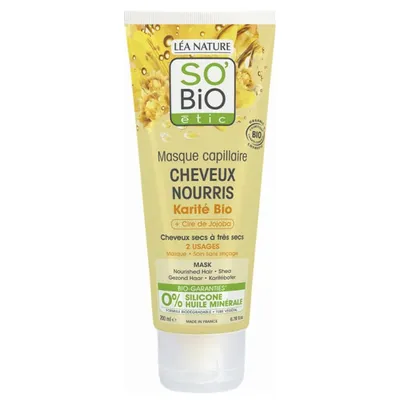 SO'BiO Etic Masque Capillaire Cheveux Nourris Karité Bio (Maska do włosów z organicznym masłem shea)