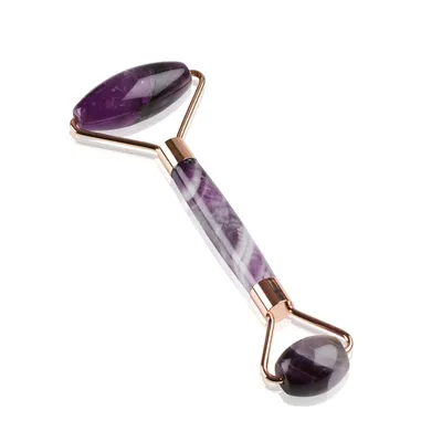 Olivia Plum Rose Quartz Roller (Roller do twarzy 3D z różowym kwarcem)