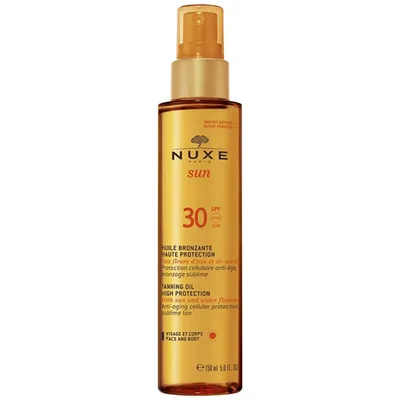 Nuxe Sun, Huile Bronzante Visage et Corps SPF 30 (Brązujący olejek do opalania, do twarzy i ciała, SPF 30)