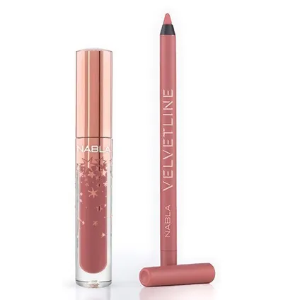 Nabla Holiday Collection, Dreamy Lip Kit (Pomadka w płynie + konturówka do ust)