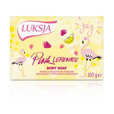Luksja Pink Lemonade Body Soap (Mydło w kostce o soczystym zapachu malinowo-cytrynowej lemoniady)