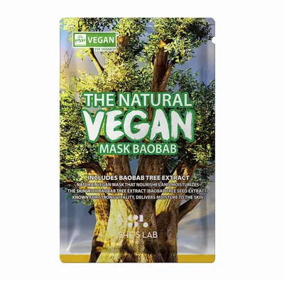CNF Cosmetics She's Lab The Natural Vegan Mask Baobab (Koreańska maseczka wegetariańska z ekstraktem z nasion baobabu)