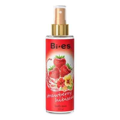 Bi-es Strawberry & Hibiscus Body Mist (Mgiełka do ciała `Truskawka i hibiskus`)