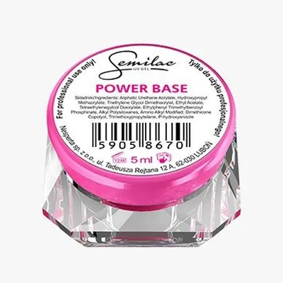 Semilac Power Base, UV Gel (Lakier podkładowy pod manicure żelowy lub akrylowy)