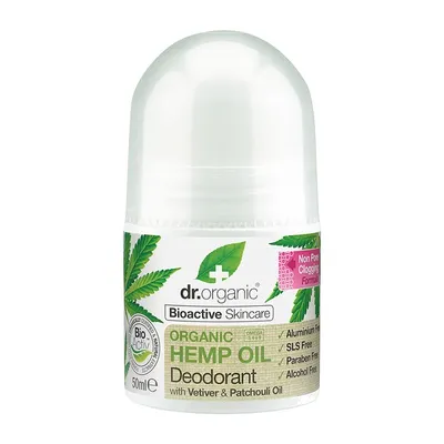 Dr.Organic Organic Hemp Oil, Deodorant Roll-on (Dezodorant w kulce z organicznym olejem z konopi siewnych)