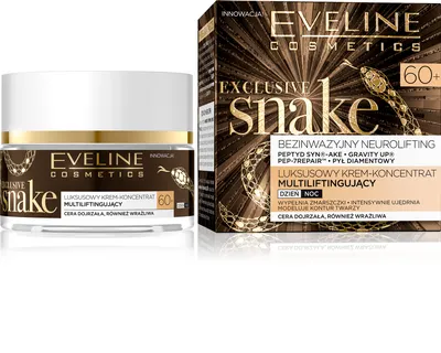 Eveline Cosmetics Exclusive Snake, Luksusowy krem-koncentrat multiliftingujący 60+