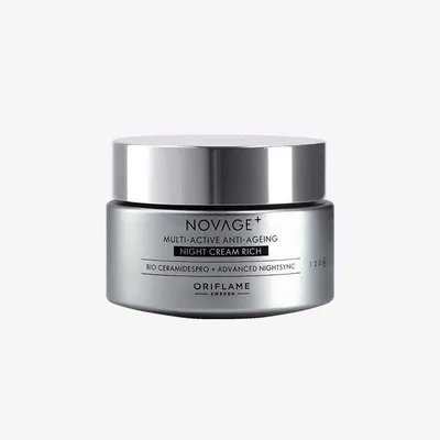 Oriflame Novage +, Multi- Active Anti- Ageing Night Cream Rich (Multiaktywny bogaty krem przeciwstarzeniowy na noc)
