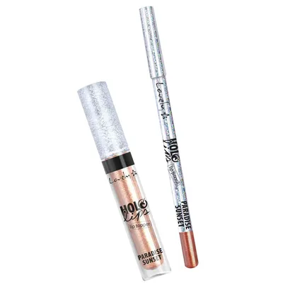 Lovely Holo Lips, Liquid Lip Topper and Lip Pencil (Wielofunkcyjny zestaw do makijażu ust i nie tylko: płynna  pomadka do ust z kredką)
