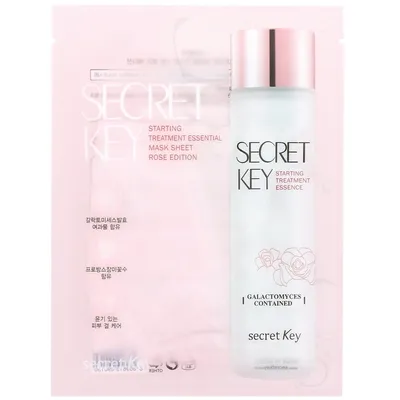 Secret Key Starting Treatment Essential Sheet Mask Rose Edition (Rewitalizująca maska w płachcie)