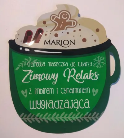 Marion Zimowy Relaks, Kremowa maseczka do twarzy wygładzająca z imbirem i cynamonem