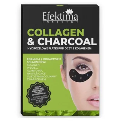 Efektima Hydrożelowe płatki pod oczy z retinolem `Collagen & Charcoal`