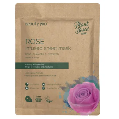 BeautyPro Rose Calming Sheet Mask (Różana maska w płachcie)