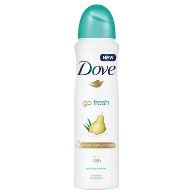 Dove Go fresh,  Antyperspirant w aerozolu o zapachu gruszki i aloesu