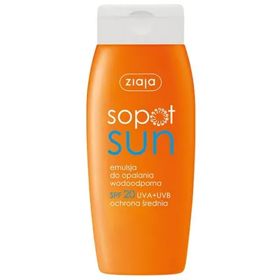 Ziaja Sopot Sun, Emulsja do opalania wodoodporna SPF 20 - średnia ochrona