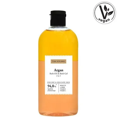 Stara Mydlarnia Eco Receptura, Argan 2 in 1 Bath Oil & Bath Gel (Olejek dwufazowy do kąpieli i pod prysznic)