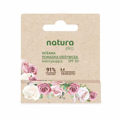 Natura Eko Różana pomadka odżywcza do ust koloryzująca SPF 30
