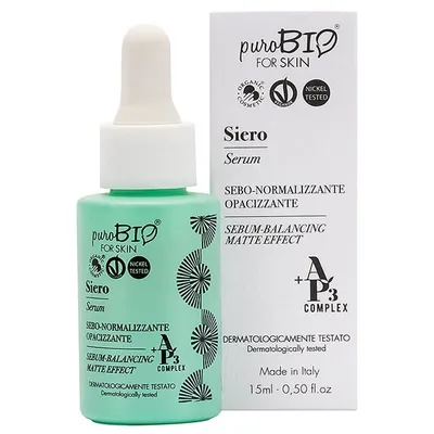 puroBIO cosmetics forSKIN AP3 Complex, Siero Sebo-normalizzante Opacizzante (Serum regulująco - normalizujące)