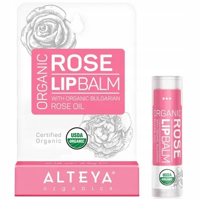 Alteya Organics Organic Lip Balm Rose (Balsam do ust z olejkiem z róży damsceńskiej)