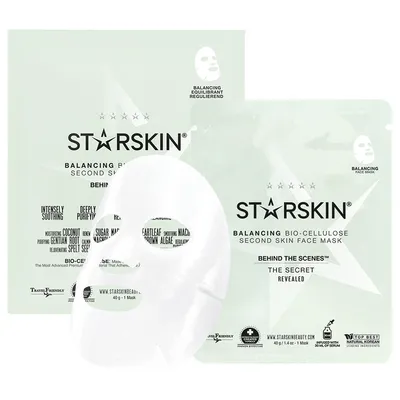 StarSkin Behind The Scenes, Calming Bio-Cellulose, Second Skin Face Mask (Kojąca maseczka do twarzy z biocelulozy)