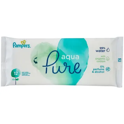 Pampers Aqua Pure Baby Wipes (Chusteczki nawilżane)
