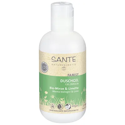 Sante Naturkosmetik Family, Duschgel Minze & Limette (Żel pod prysznic `Mięta i limonka`)
