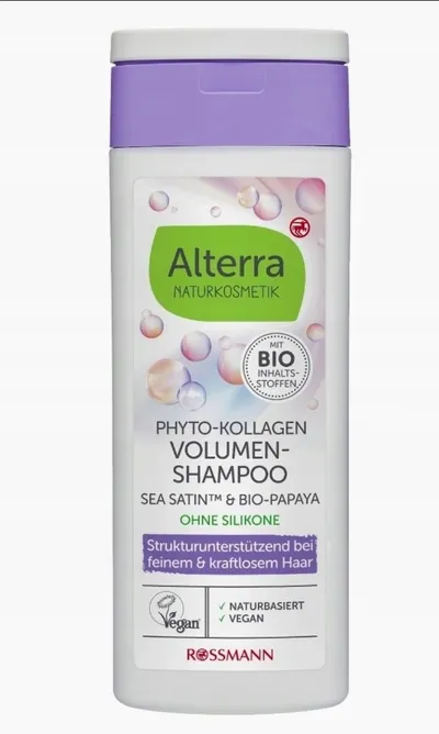 Alterra Phyto-Kollagen Volumen Shampoo Sea Satin & Bio-Papaya (Szampon dodający objętości `Sea-satin i bio-papaja`)