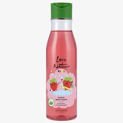 Oriflame Love Nature Kids, Playful Strawberry, Hair & Body Wash (Żel do mycia ciała i włosów)