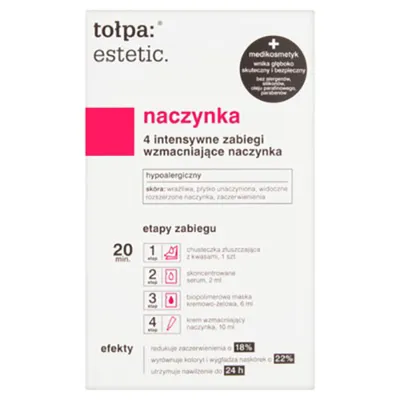 Tołpa Estetic, Naczynka, 4 intensywne zabiegi wzmacniające naczynka