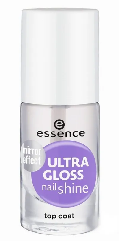 Essence Ultra Gloss Nail Shine,  Mirror Effect Top Coat (Lakier do paznokci nadający połysk)